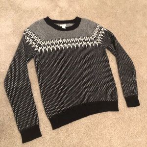 J Crew Black & White Sweater Sz Small